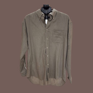 Banana Republic Button-Up Shirt | Brown Micro-Grid | Size L | Vintage